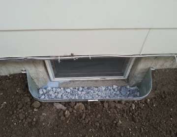 Crack Repair with Window and Well Drain, Example #3